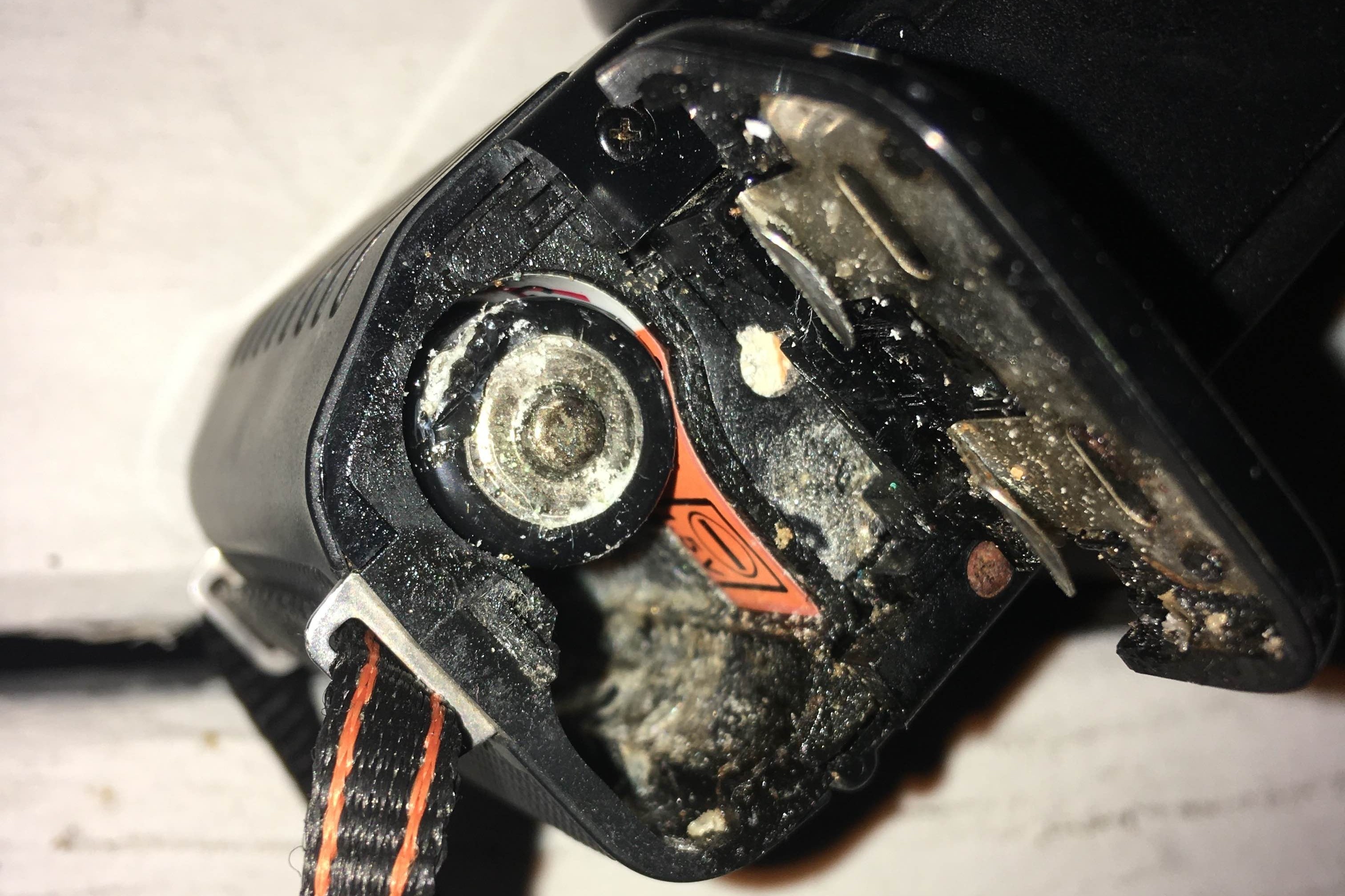 a photo of the extent of the corrosion.